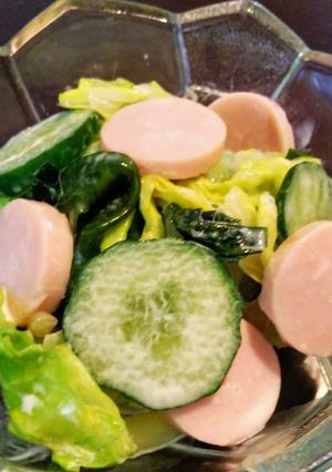 春キャベツとお魚ソーセージの和風サラダ-レシピのメイン写真