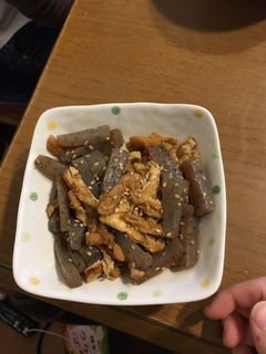簡単!こんにゃくと油揚げのきんぴら-レシピのメイン写真