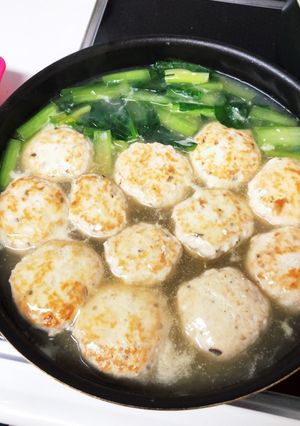 鶏挽肉で簡単ヘルシーハンバーグ-レシピのメイン写真
