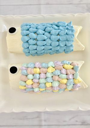 鯉のぼりケーキアイデア（バタークリーム）-レシピのメイン写真