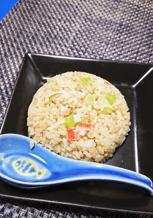 残った餃子焼売の種☆簡単レンジチャ−ハン-レシピのメイン写真