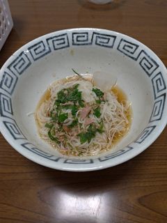 シーチキンと梅しそぶっかけ冷やしそうめん-レシピのメイン写真