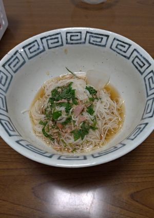 シーチキンと梅しそぶっかけ冷やしそうめん-レシピのメイン写真