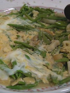 夏野菜♪ささげと油揚げの卵とじ-レシピのメイン写真