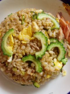 ヘルシー!ゴーヤの炒飯風混ぜご飯!-レシピのメイン写真