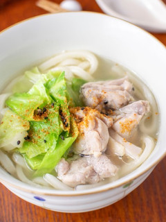 液体塩こうじで春キャベツの鶏塩うどん☆-レシピのメイン写真