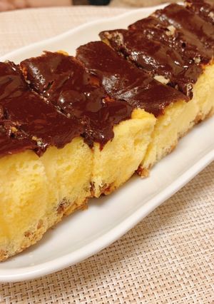 超簡単チーズケーキ♡生チョコ乗せver.-レシピのメイン写真