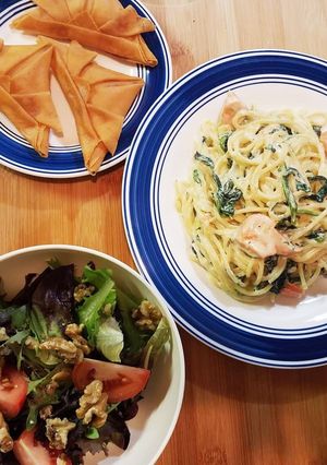 鮭&ほうれん草♡Cream PaSTa♡-レシピのメイン写真