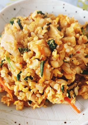 豆腐とキムチ、残り野菜のチャーハン-レシピのメイン写真
