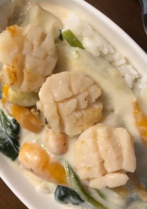 ホタテと、ほうれん草のクリーム煮-レシピのメイン写真