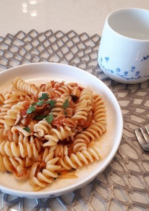 【離乳食】トマトとツナ、きのこのパスタ-レシピのメイン写真