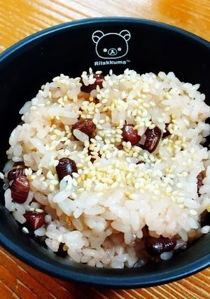 餅米100% 炊飯ジャーでモチモチお赤飯-レシピのメイン写真