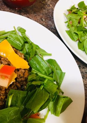 野菜を美味しく食べよう♪彩りタコライス＊-レシピのメイン写真