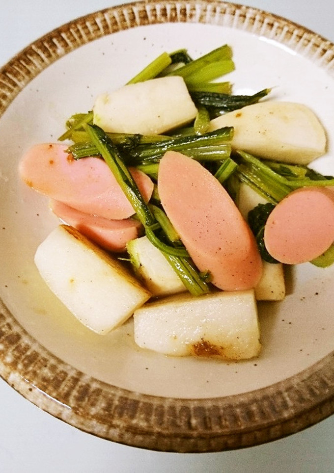 簡単♫蕪と魚肉ソーセージのバタポン炒め-レシピのメイン写真