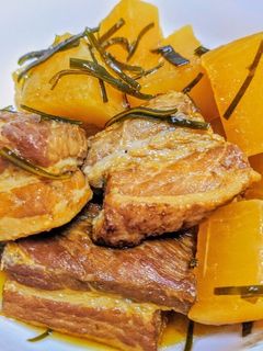 醤油漬けの残り汁を活用!大根と豚の角煮-レシピのメイン写真