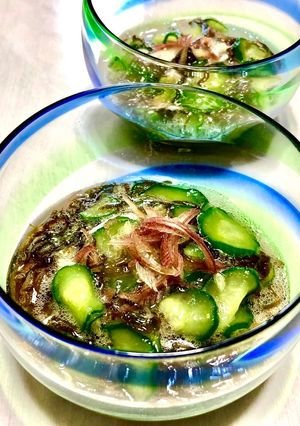 胡瓜と茗荷入り＊もずくの酢の物-レシピのメイン写真