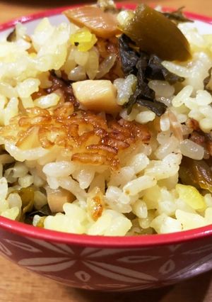高菜メンマご飯♪クイーンクックのお鍋炊き-レシピのメイン写真