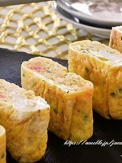 カニカマと青のりの卵焼き-レシピのメイン写真