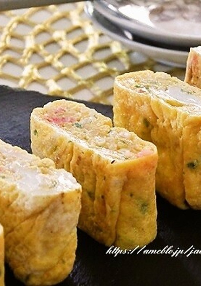 カニカマと青のりの卵焼き-レシピのメイン写真