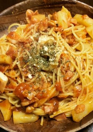 酸味控えめ味わい深いトマトパスタ-レシピのメイン写真
