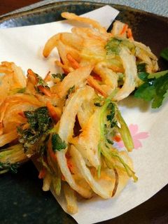 玉ねぎと三つ葉のかき揚げ-レシピのメイン写真