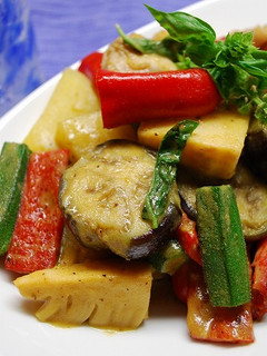 夏野菜のグリーンカレー炒め-レシピのメイン写真