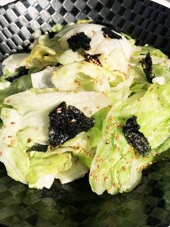 簡単過ぎる❗レタスとのりの韓国風サラダ-レシピのメイン写真