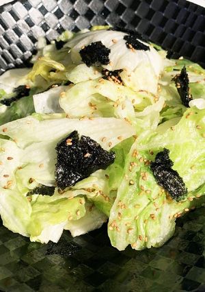 簡単過ぎる❗レタスとのりの韓国風サラダ-レシピのメイン写真