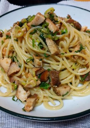 鶏チャーシューとネギの和風パスタ-レシピのメイン写真