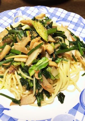 筍と菜花、春キャベツのスパゲティー-レシピのメイン写真