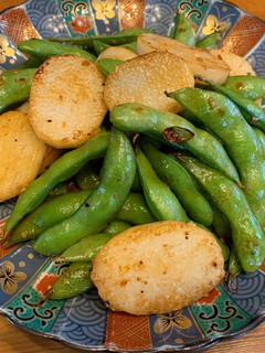 焼き枝豆と山芋の醤油バター-レシピのメイン写真