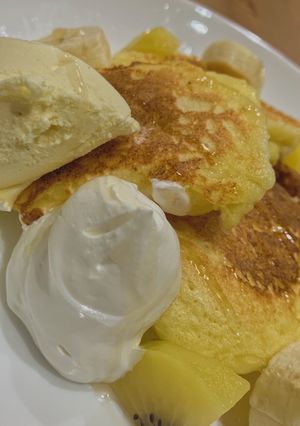 お豆腐もちふわパンケーキ-レシピのメイン写真