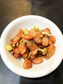 しめじとソーセージのカレー炒め-レシピのメイン写真