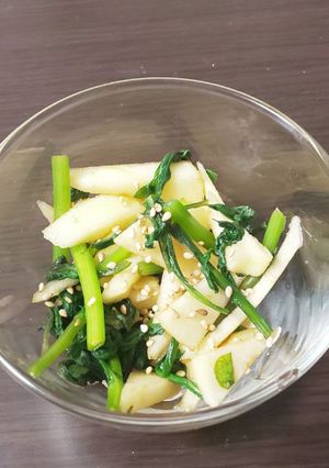 春菊とりんごのポン酢和え-レシピのメイン写真