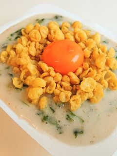 パックご飯で作る「天かすとろろご飯」-レシピのメイン写真