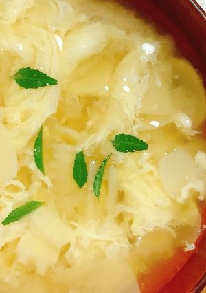 生の筍と溶き卵が合う！旬だけのお味噌汁-レシピのメイン写真