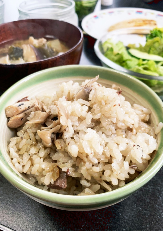 舞茸とイワシ缶の炊き込みご飯-レシピのメイン写真