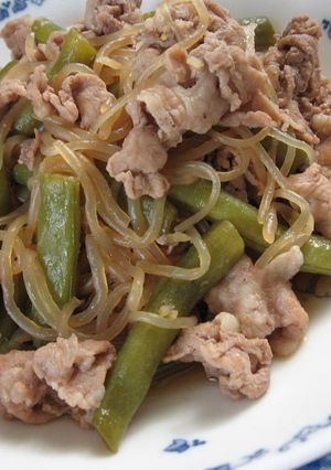 豚こまとさやいんげんのしょうが煮-レシピのメイン写真