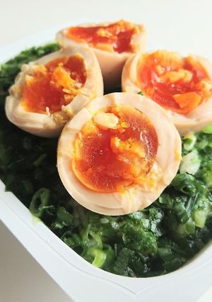 パックご飯で作る「味玉ネギだくご飯」-レシピのメイン写真
