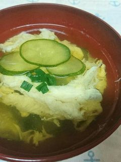 きゅうりと卵のお吸い物-レシピのメイン写真