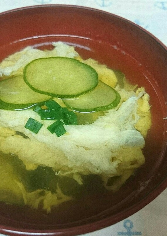 きゅうりと卵のお吸い物-レシピのメイン写真