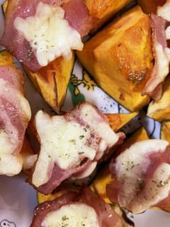 今日テレビでみたかぼちゃのオーブン焼き-レシピのメイン写真