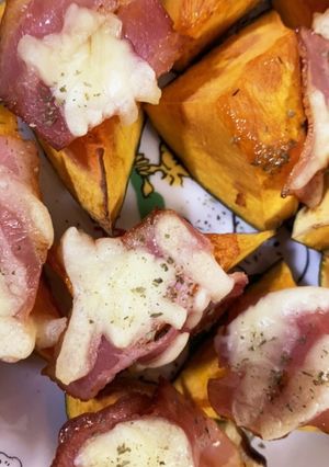 今日テレビでみたかぼちゃのオーブン焼き-レシピのメイン写真