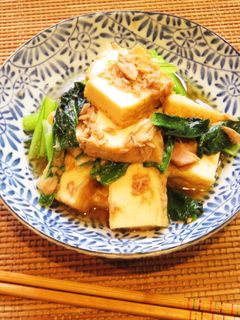 ☺簡単♪厚揚げと小松菜とツナのさっと煮☺-レシピのメイン写真