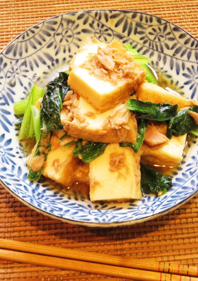 ☺簡単♪厚揚げと小松菜とツナのさっと煮☺-レシピのメイン写真