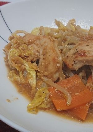 フライパンで作る鶏胸肉のちゃんちゃん焼き-レシピのメイン写真