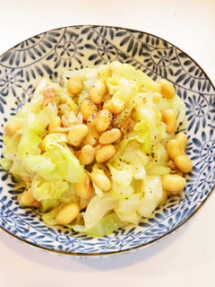 ☺簡単♪ツナとキャベツと大豆の蒸し煮☺-レシピのメイン写真