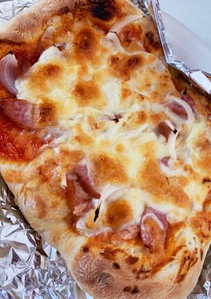 中力粉使用♡魚焼きグリルで時短ピザ-レシピのメイン写真