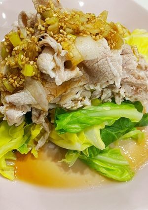 簡単☆豚キャベツの香味ソースかけ-レシピのメイン写真