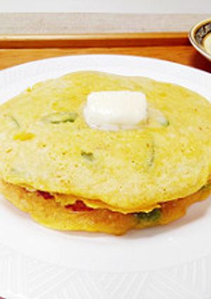 にんじんとスナップえんどうのホットケーキ-レシピのメイン写真
